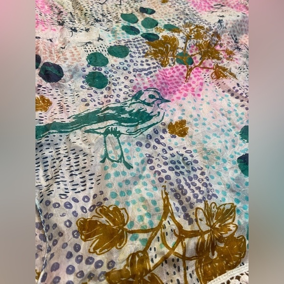 White Stuff - Silk Bird Scarf - Picture 5 of 8